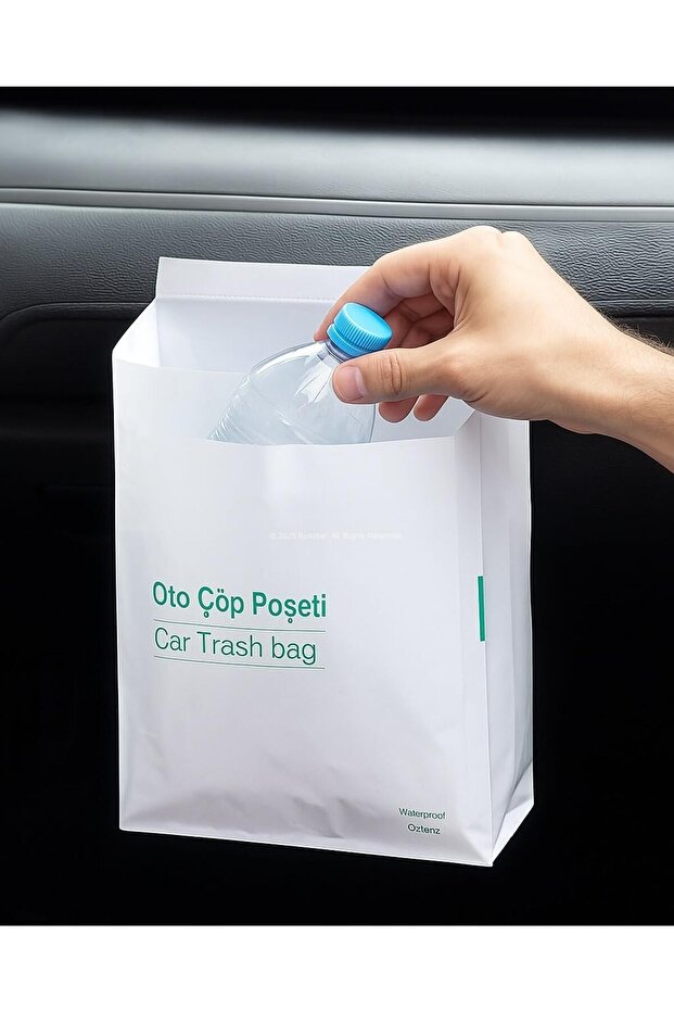Waterproof Adhesive Disposable Car Interior Auto Trash Bag Set of 20 Practical Bags