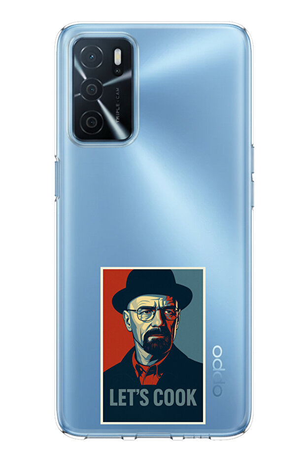 حافظة سيليكون متوافقة مع هاتف اوبو A16 Lets Cook Banner مطبوع - 1
