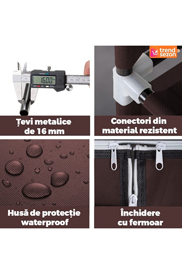 Brown Textile Wardrobe - 5