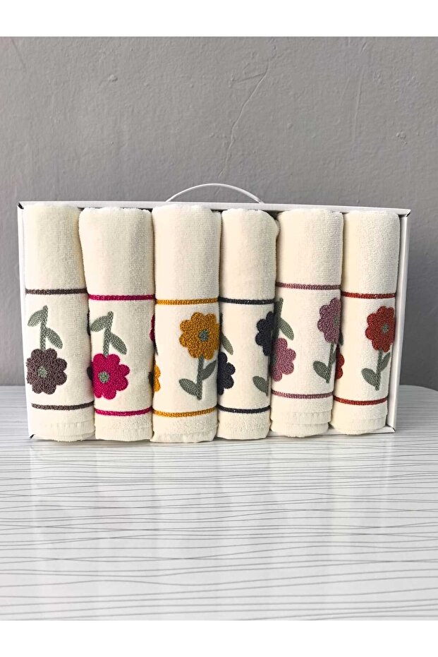 Punch Embroidery Velvet Hand Towel 50X90 (Boxed)
