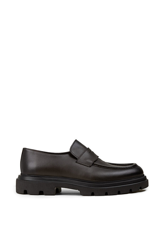 Men's Genuine Leather Khaki Loafer Shoes