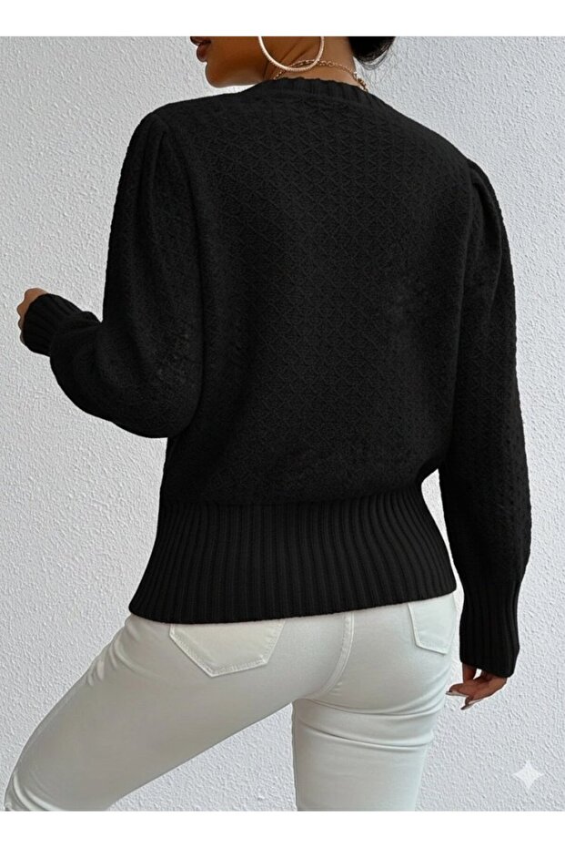 Women's Long Sleeve Crew Neck Knitwear Blouse