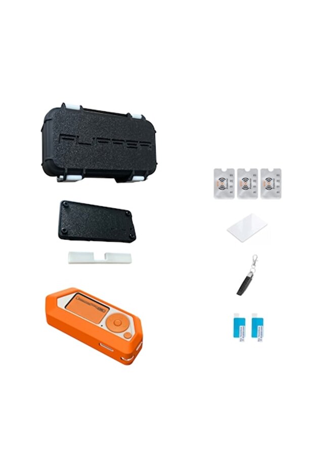 Flipper Zero Accessory Set - Orange Silicone Case - 1