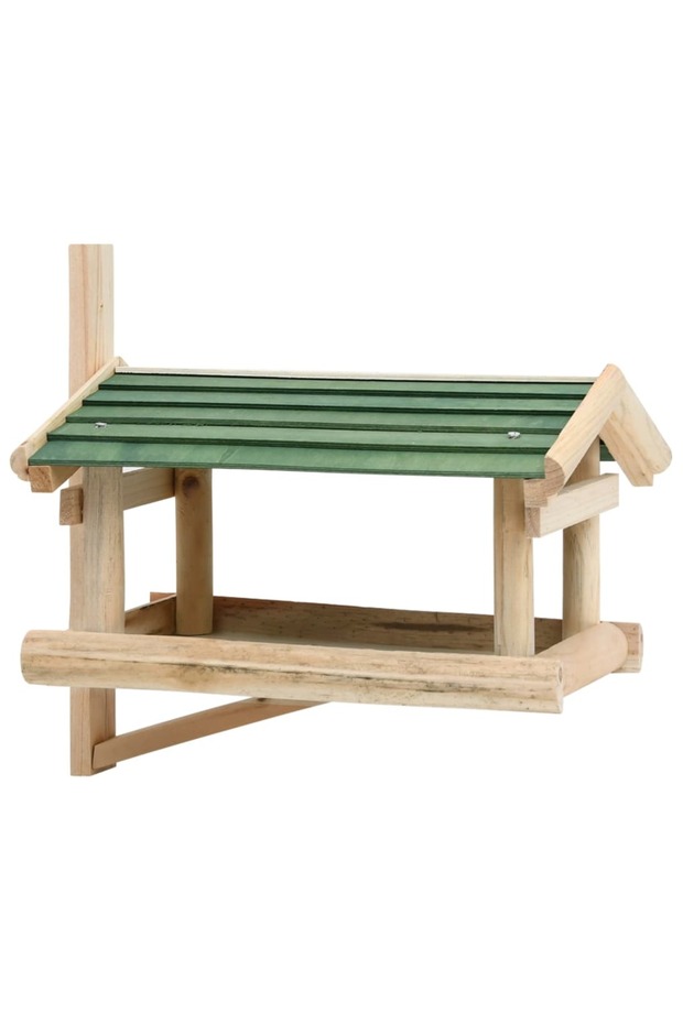 Bird Feeder Solid Wood 35x29.5x21 cm