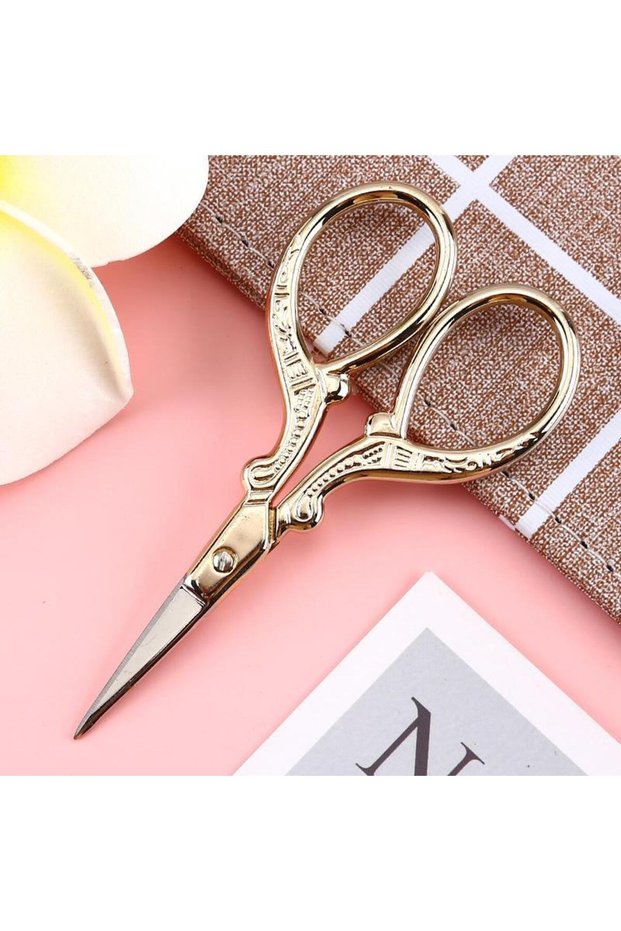 No.9 Print Flower Scissors Durable High Steel Vintage Tailor Scissors Craft Household For Fabric Sci