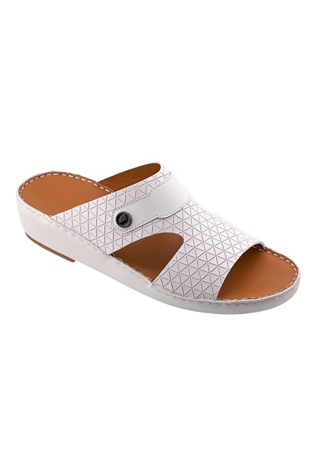 A E T Handmade Arabic Sandals For Men | Outdoor Mens Slippers, Open Toe, Genuine Leather with Buckle