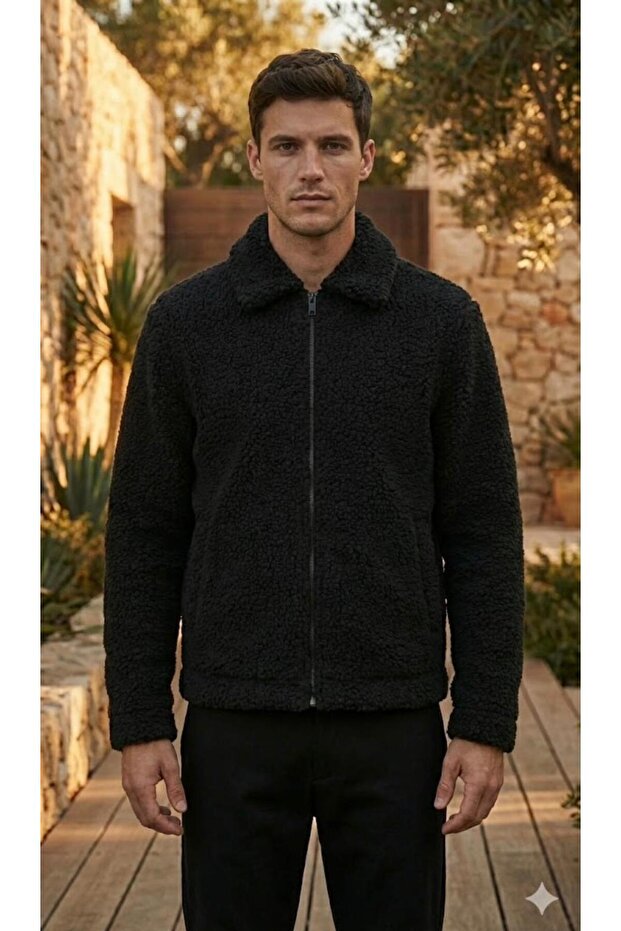 Teddy jacket with zipper - 3