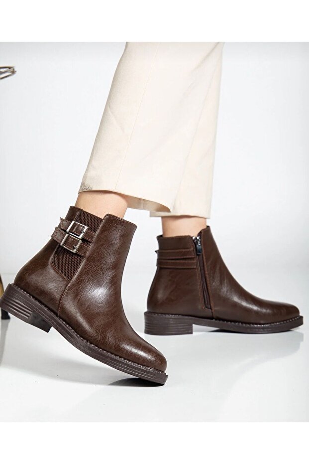 iki tokalı termo düz taban bot - 2