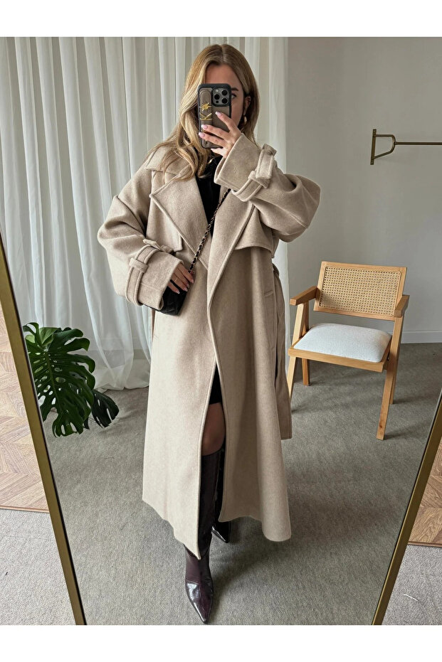 Beige Vorkuta Belted Coat