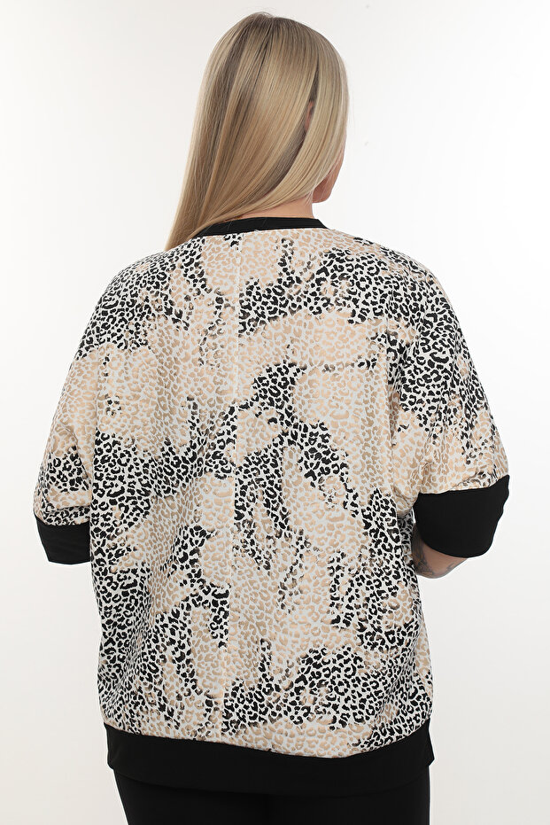 فيسكوز منقوش برقبة دائرية - 6