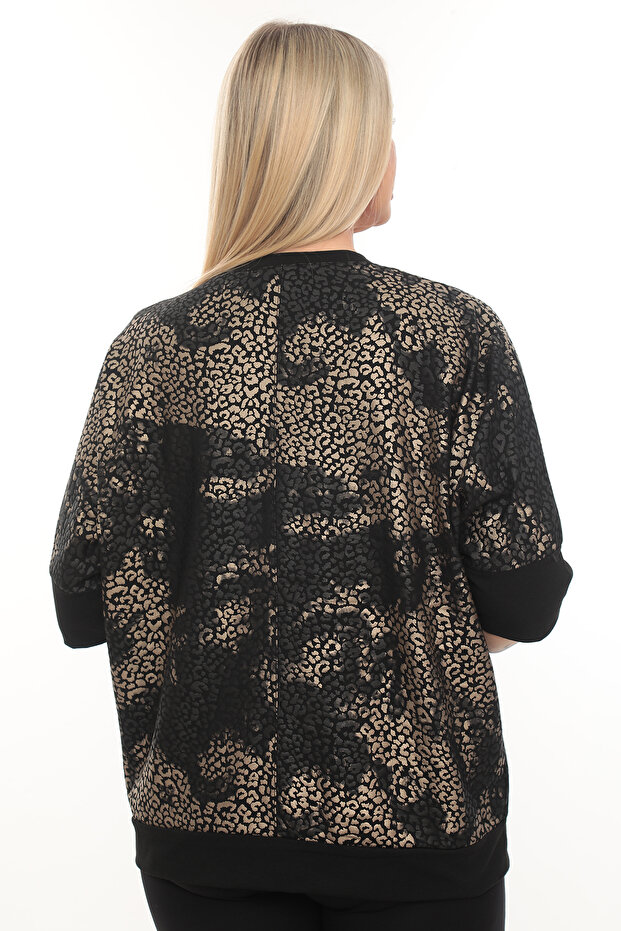 BİSİKLET YAKA DESENLİ VİSKON - 6