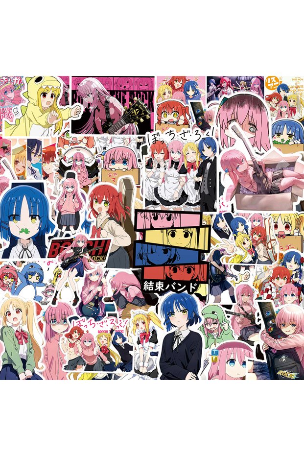 Bandai 75PCS 10/30/75pcs BOCCHI THE ROCK! Anime Stickers Cute Cartoon Band Girl Gotoh Hitori Sticker