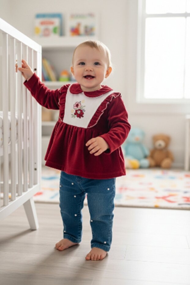 Pearl Jeans Baby Girl Children's 2-Piece Top and Bottom Set
