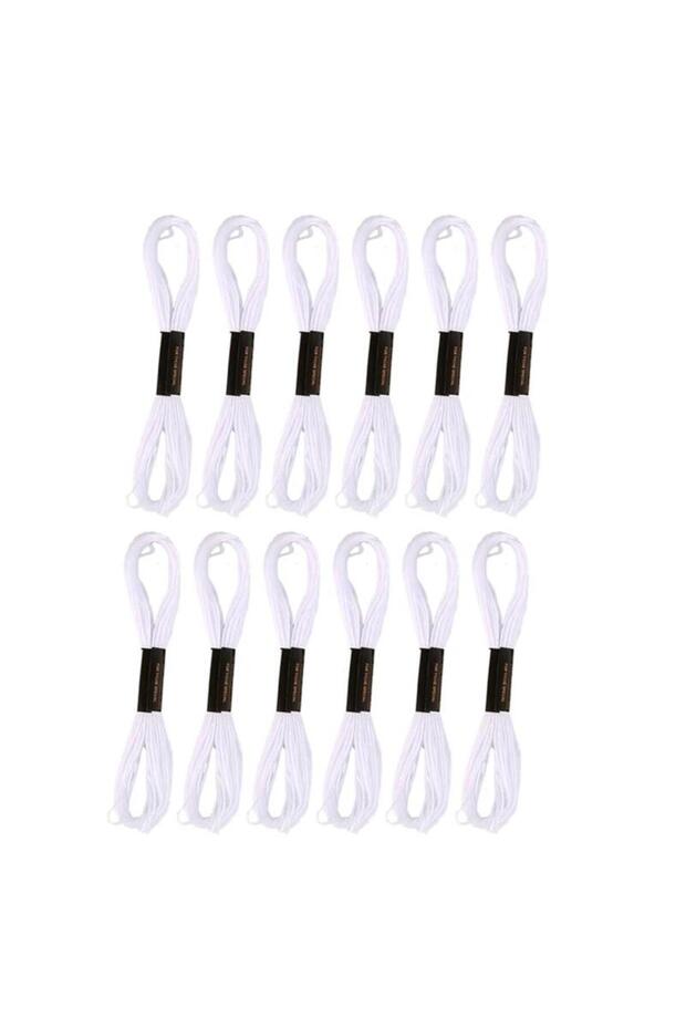 12 white Hot sale Ready Stocked Cross Stitch Embroidery Thread For DIY Homemade Craft Sewing Accesso