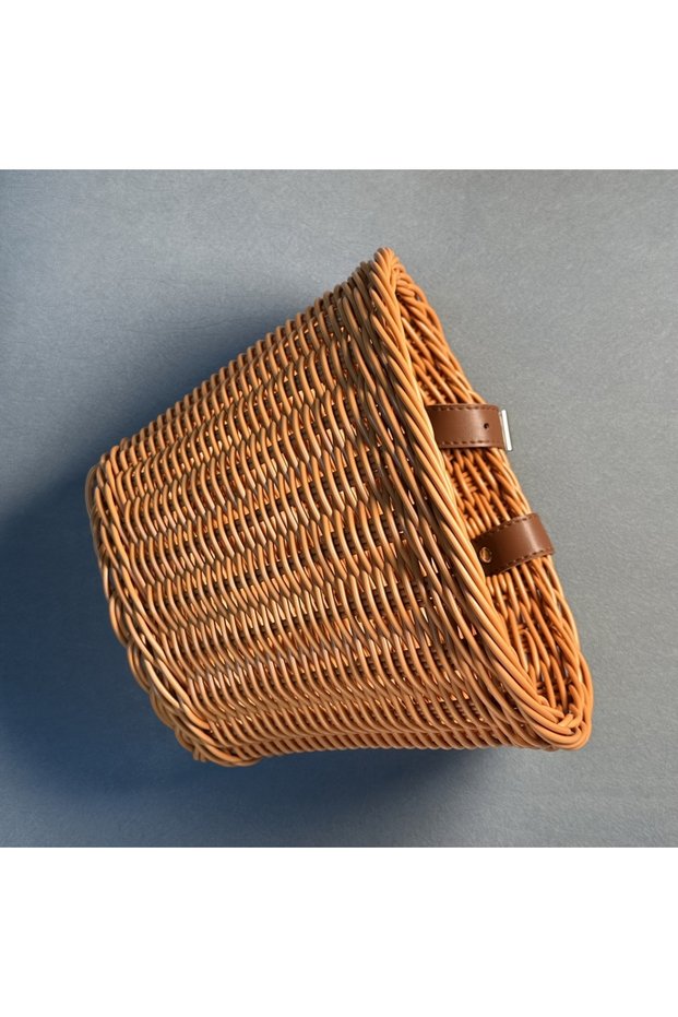 A-719-1PC 1/2pcs Front Hanging Basket Imitation Vine Children Scooter Balance Bike Bicycle Basket Ha