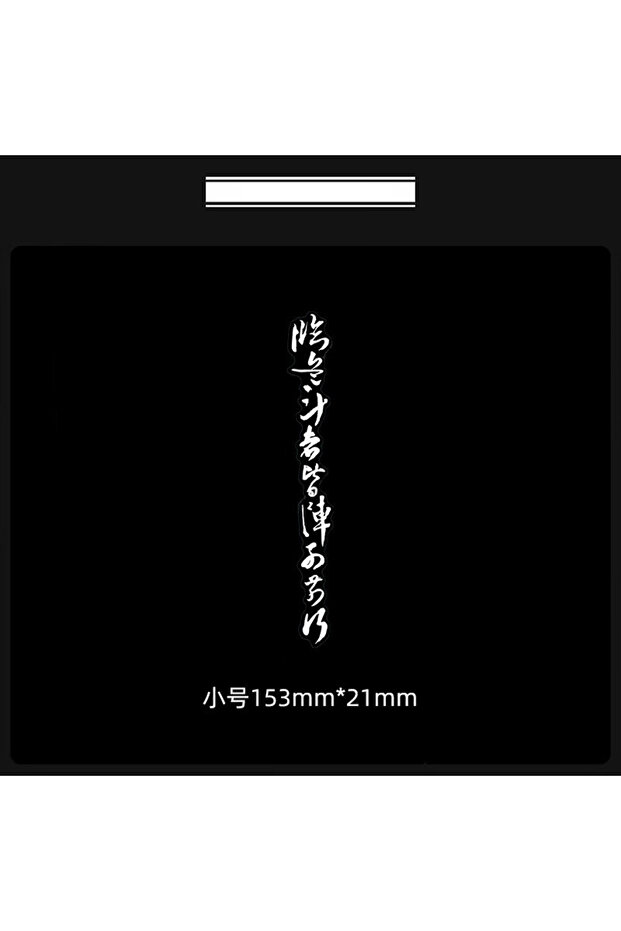 white small Chinese Nine Character Blessing Good Luck Bicycle Stickers for Bicycle Frame Top Tube DI