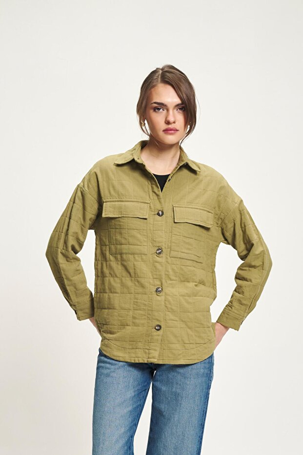 Pocket Detailed Textured Shirt 3487 R3-H-K2