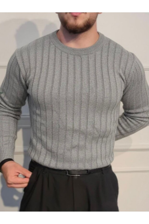 Bisiklet yaka örme kazak - 1