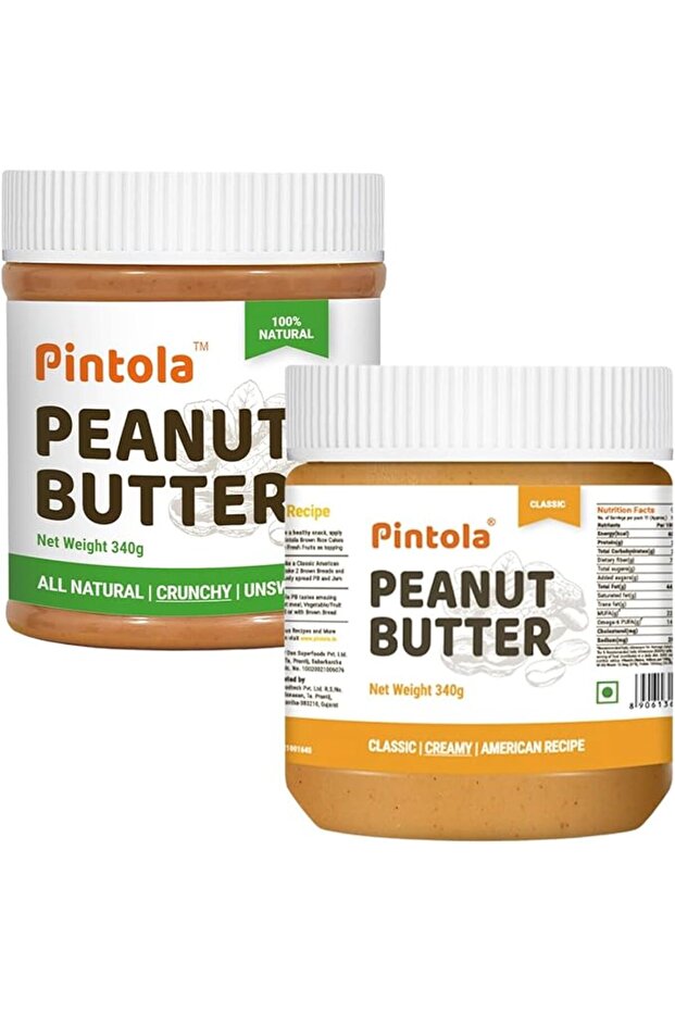 Peanut Butter Combo pack of All Natural Crunchy + Classic Creamy