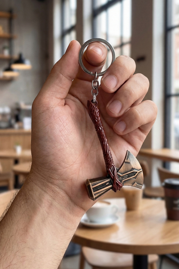 Thor Axe V2 Metal Keychain