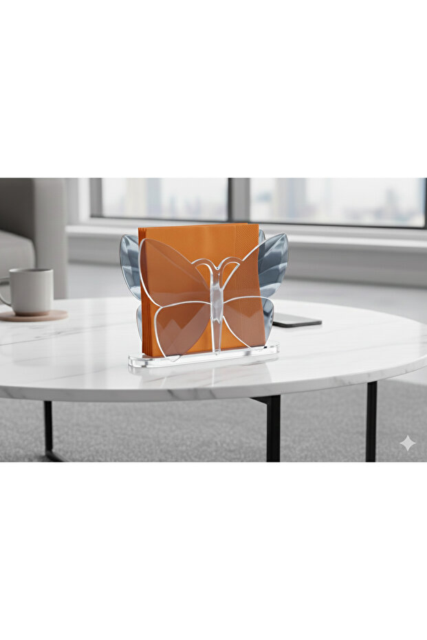 Luxury Crystal Look Butterfly Napkin Holder Acrylic (16-11 cm)