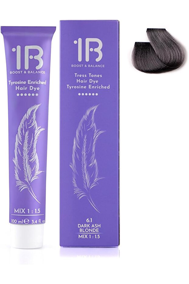 Hair Color Cream #6.1 Dark Ash Blonde – Permanent Cool Hair Dye