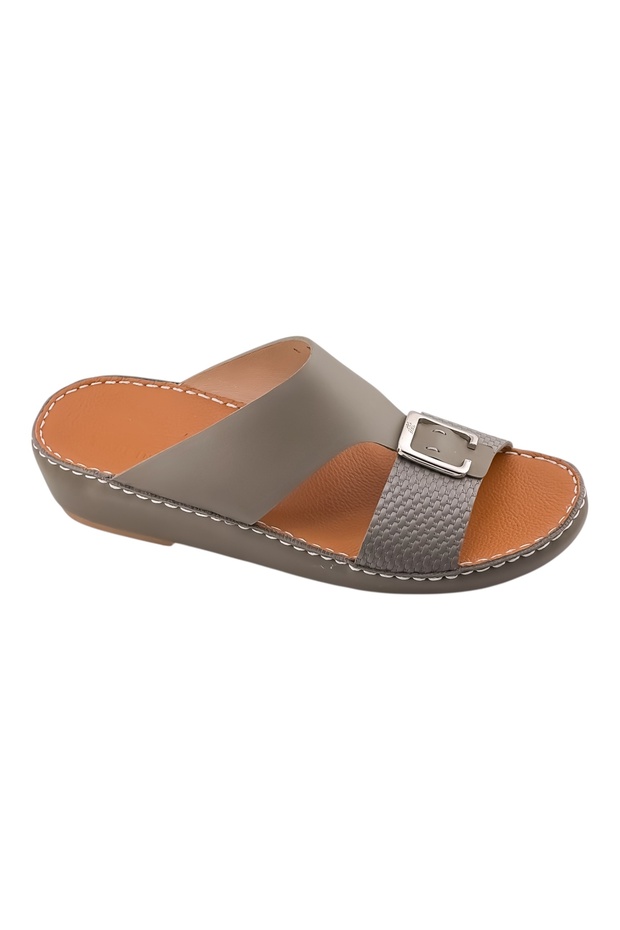 A E T Handmade Arabic Sandals For Men | Outdoor Mens Slippers | Full Genuine Leather with Buckle