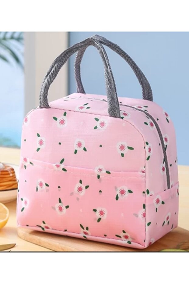 Floral print lunch bag