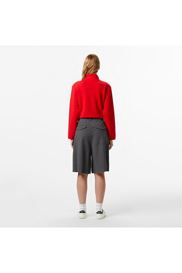 Kadın Gri Bermuda Şort - 2
