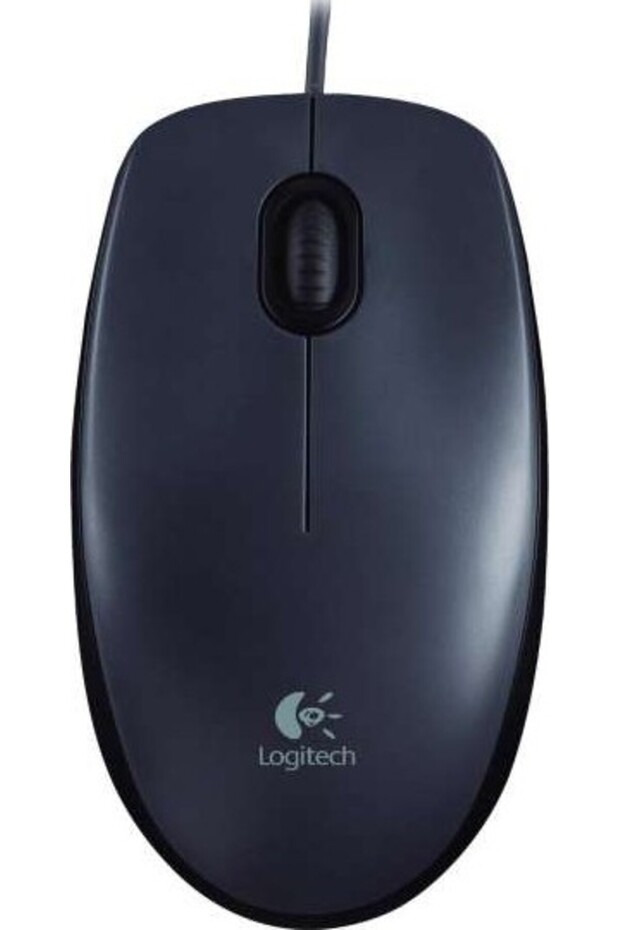 M90 Wired Mouse, Ambidextrous Design, 1000DPI Optical Tracking, Black