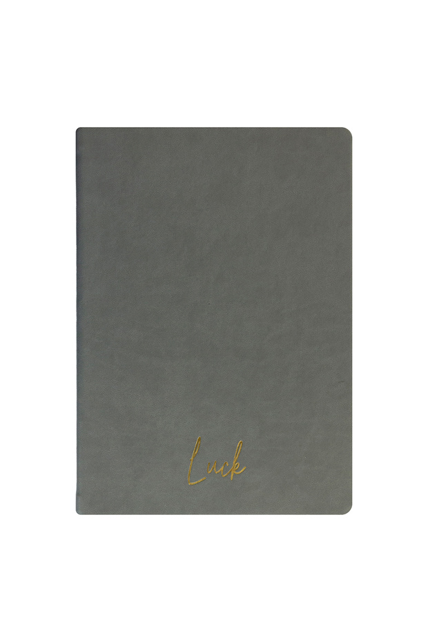 Luck Notebook - Thermo Hard Cover - Lined 192 Pages – 15X21.3Cm - Gray