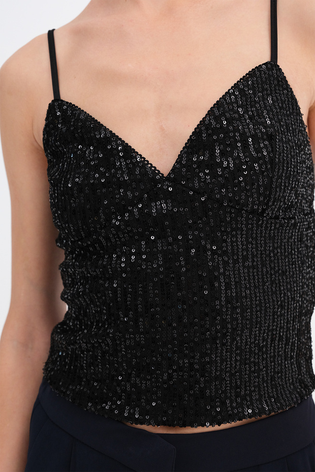 Askılı Pullu Bluz A17772 - 3