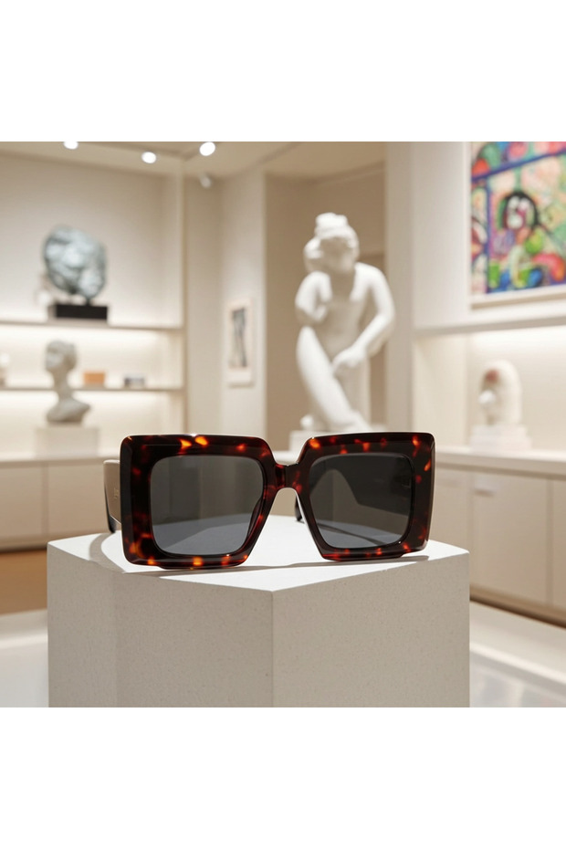 Tortoiseshell Square Sunglasses - 2