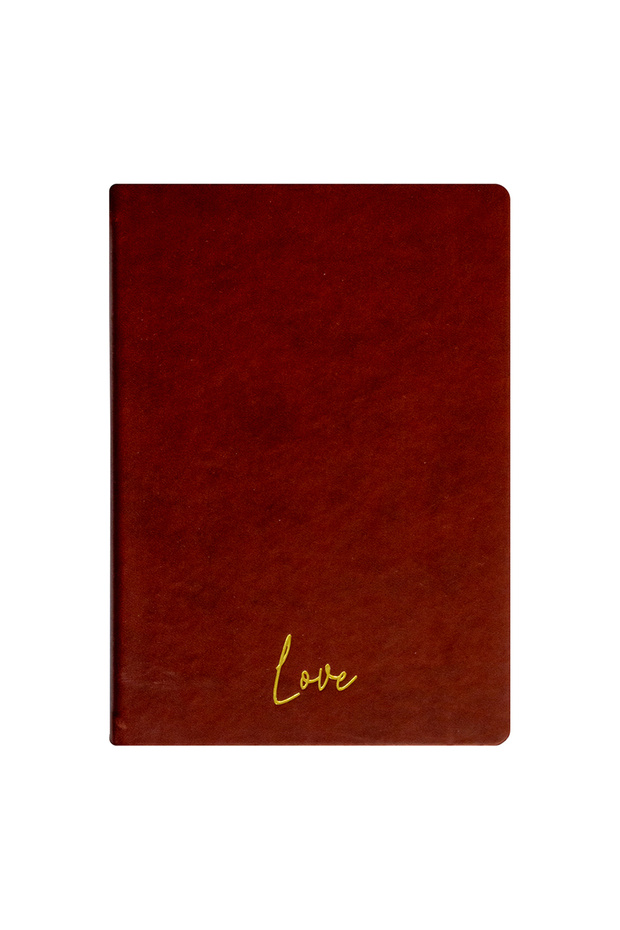 Love Notebook - Thermo Hard Cover - Lined 192 Pages – 15X21.3Cm - Burgundy