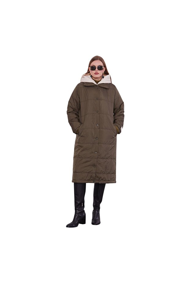 Women's Double Color Inflatable Coat 560038