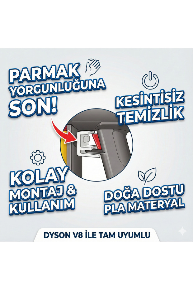 قفل زناد متوافق مع دايسون V8 |   جهاز عملي لتثبيت زناد المكنسة الكهربائية - 2