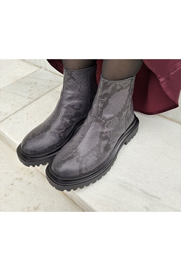Botine Croco Gry - 6