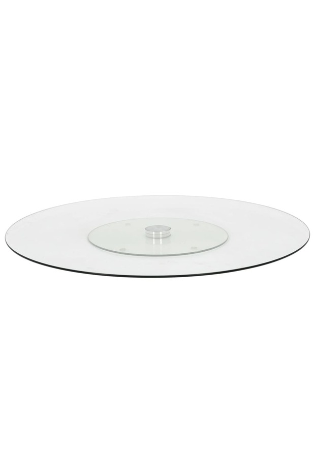 Rotating Serving Plate Transparent 60 cm Tempered Glass