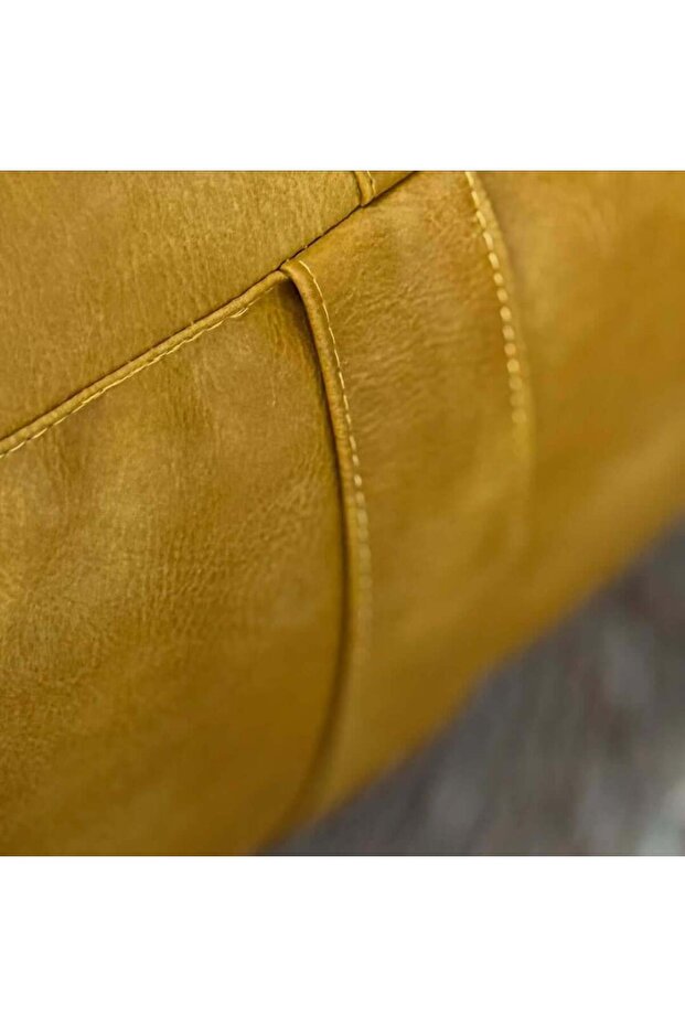 Leather Floor Puff Seating - 2