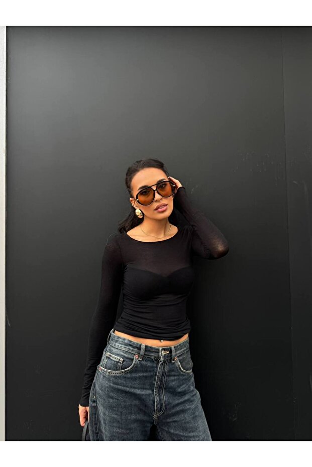 Kadın Transparan Bluz - 1