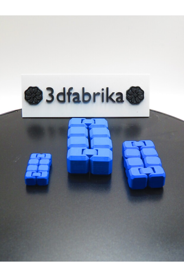 مجموعة مكعبات اللانهاية الزرقاء العادية – ميدي – ميني، مجموعة من 3 قطع - 2