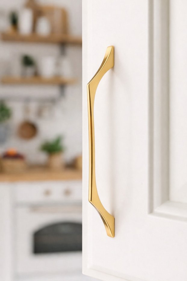5-Piece Gold Cabinet & Drawer Handle 192 mm – Metal Furniture Handle (Pack of 5)