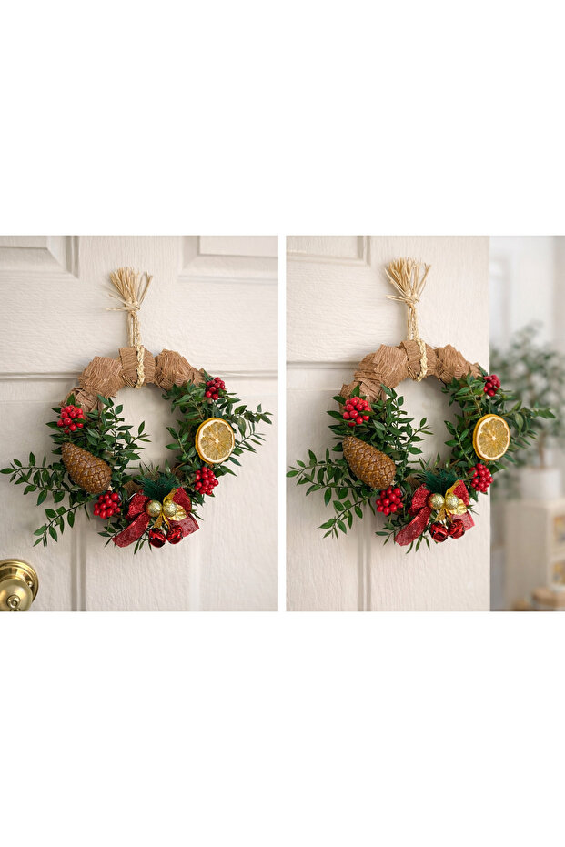 Canlı Kokinalı Kapı Duvar Süsü , Kapı Çelengi - 2