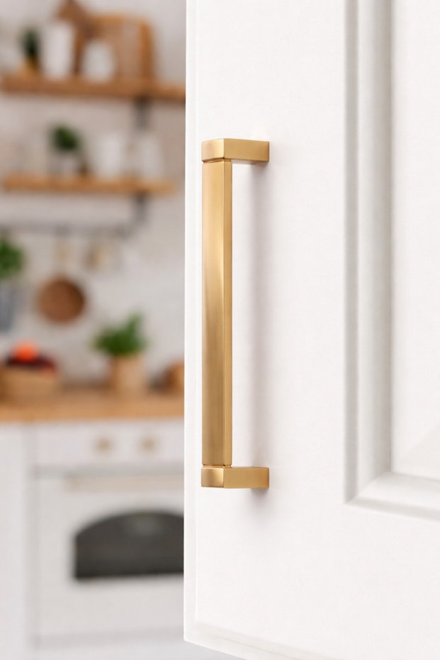 5-Piece Gold Cabinet & Drawer Handle 96 mm – Metal Furniture Handle (Pack of 5)