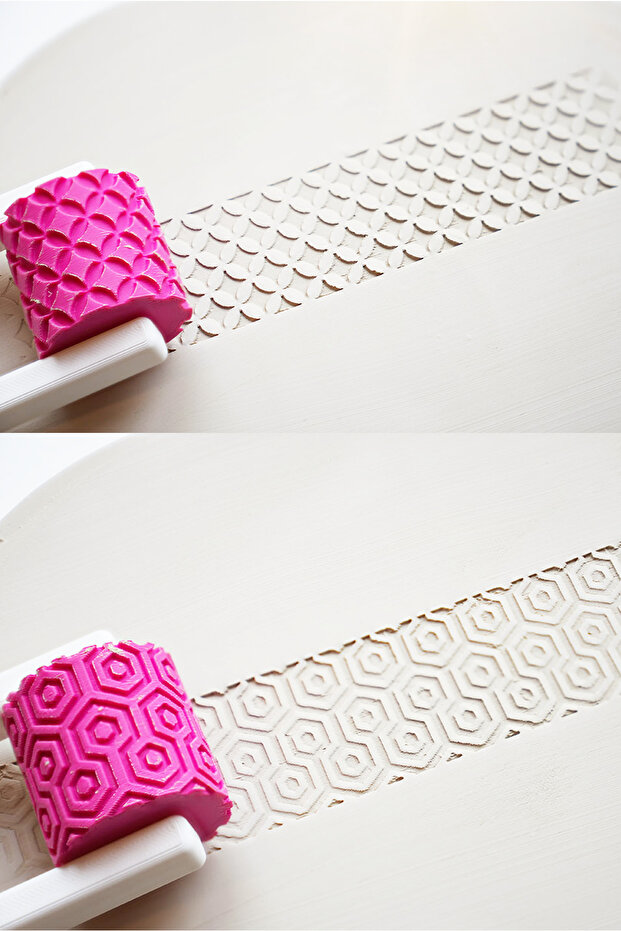 رولر منقوش – السيراميك، الطين، إلخ. لفافة مناديل - 28 نمطًا مختلفًا - 4