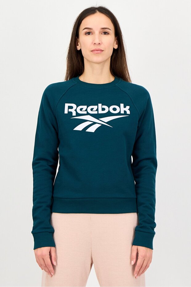Women Sportswear Fit Long Sleeve Outdoor Sweatshirt, Teal Green