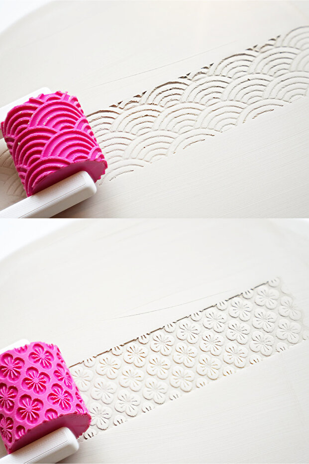 رولر منقوش – السيراميك، الطين، إلخ. لفافة مناديل - 28 نمطًا مختلفًا - 3