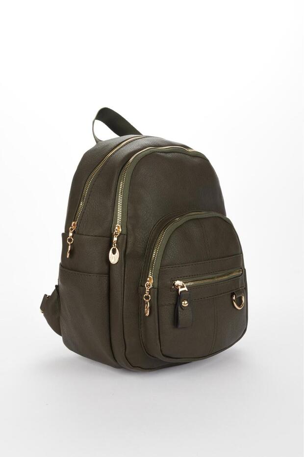 Khaki Washed Backpack - 1
