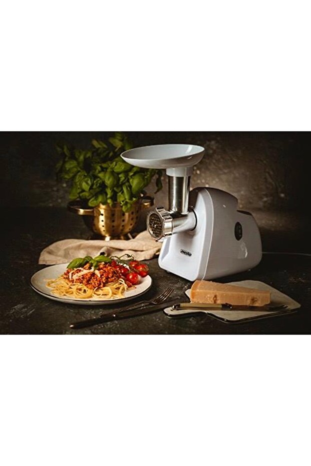 Meat grinder, Reverse function, 3 sieves 3/5/7 mm, White - 3