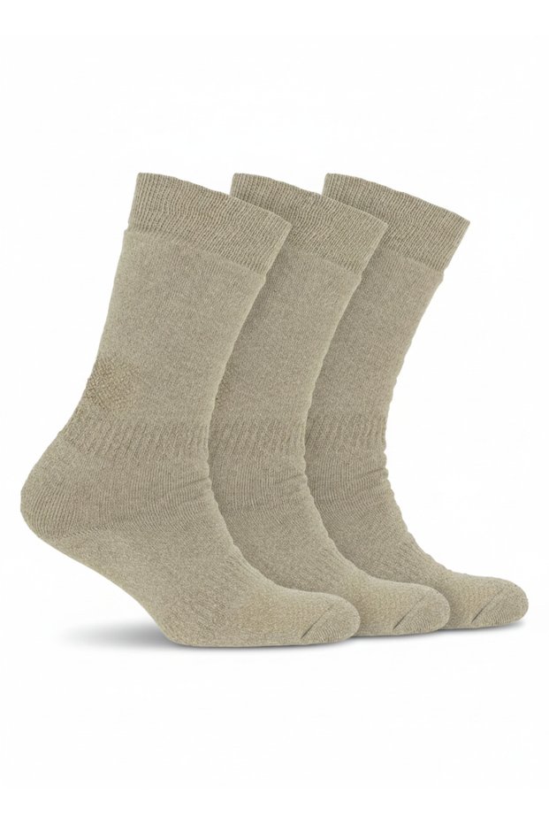 Unisex 3-Pack Cold-Proof Breathable Fabric Cotton Winter Soldier Socks That Completely Wrap the Foot